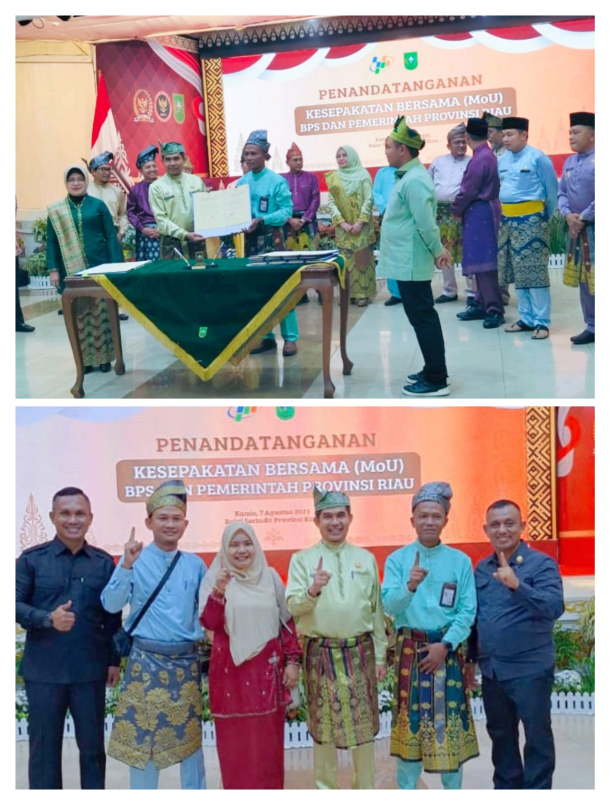 Pemkab Rohil Dukung Program Satu Data, Teken MoU Bersama BPS